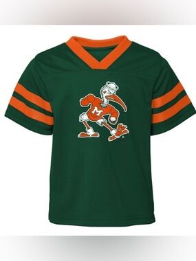 Gen2 Toddler Green Miami Hurricanes Red Zone Jersey 2T